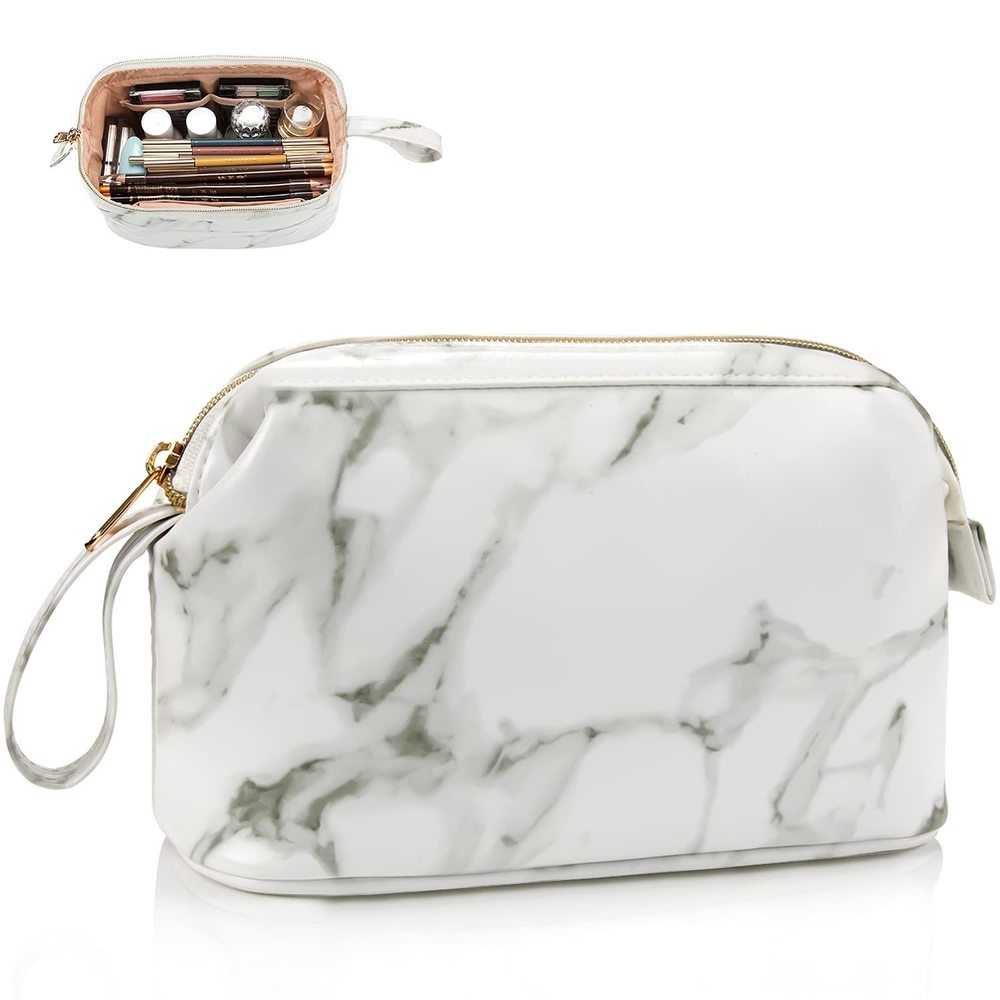 Small Marble Makeup Bag, Small Cosmetic Bags For Women,large Capacity Portable🐦